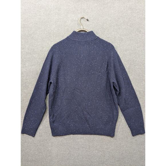 Untuckit Gordonne Sweater Mens Large Sky Captain Wool Button Pullover Classic - Picture 4 of 9